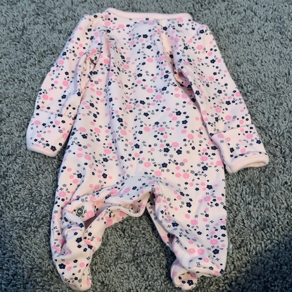 Simple Joys Pink Floral Button Sleeper Newborn EUC - Picture 5 of 5